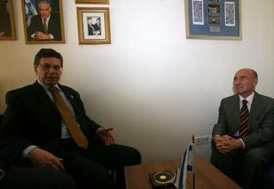 Ayalon (L)  Turkey's  Ahmet Oguz Celikkol (R)