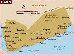 map of yemen map of yemen