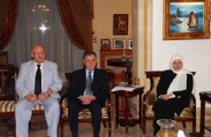 Saudi (L) Siniora ( C) Bahia Hariri