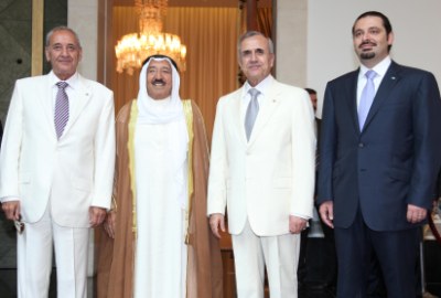 kuwaiti emir with top lebanese leaders