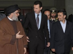 nasrallah assad ahmadinejad 022510 2