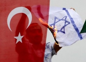 Turkish Israeli flags