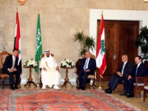 summit lebanon assad( L )abdullah (c) suleiman, berri, hariri