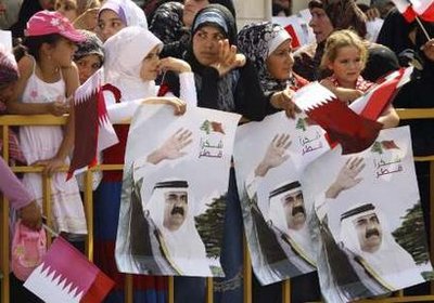 summit lebanon -resident welcome qatar emir