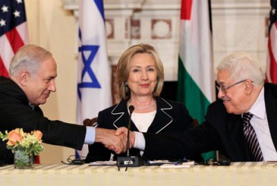 Abbas R clinton C netanyahu L