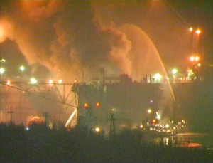 russian nuclear submarine on fire