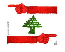map lebanon divided